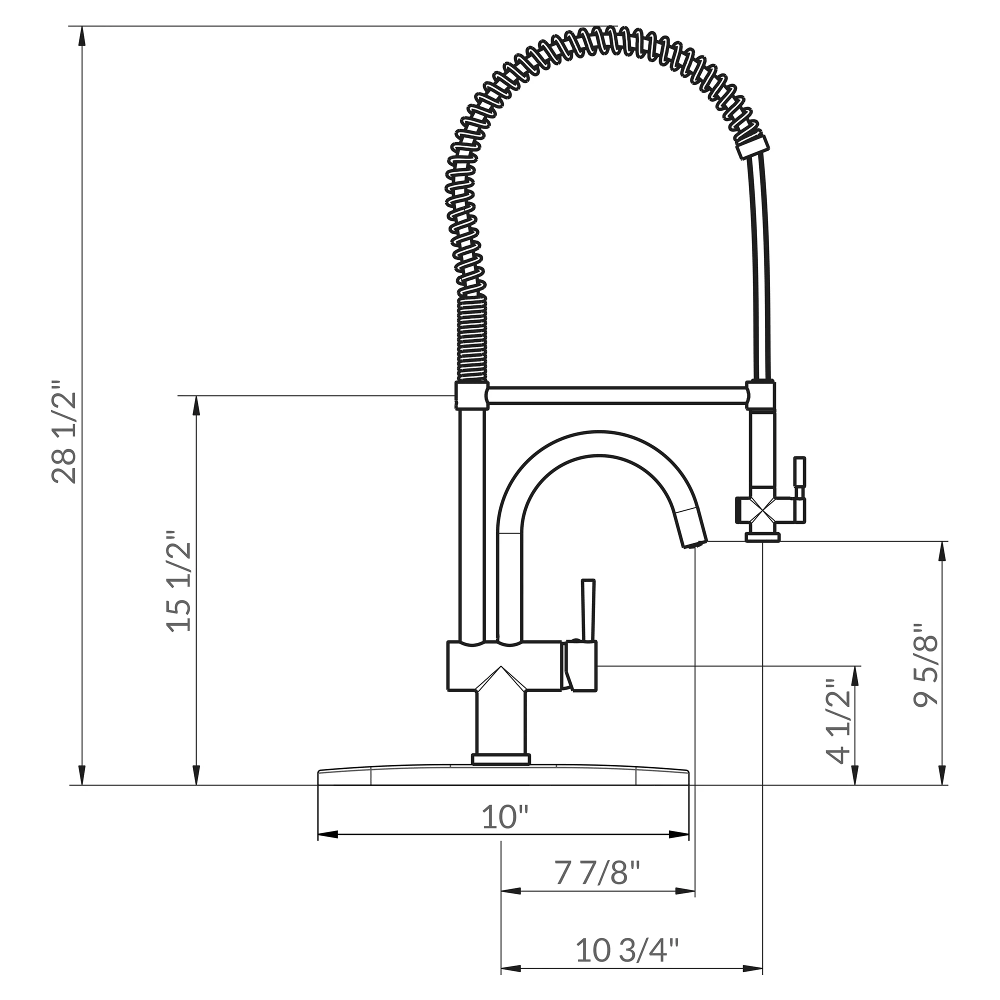 Spring Type Industrial Style Pull-Out Kitchen Faucet LK16B - Image 4