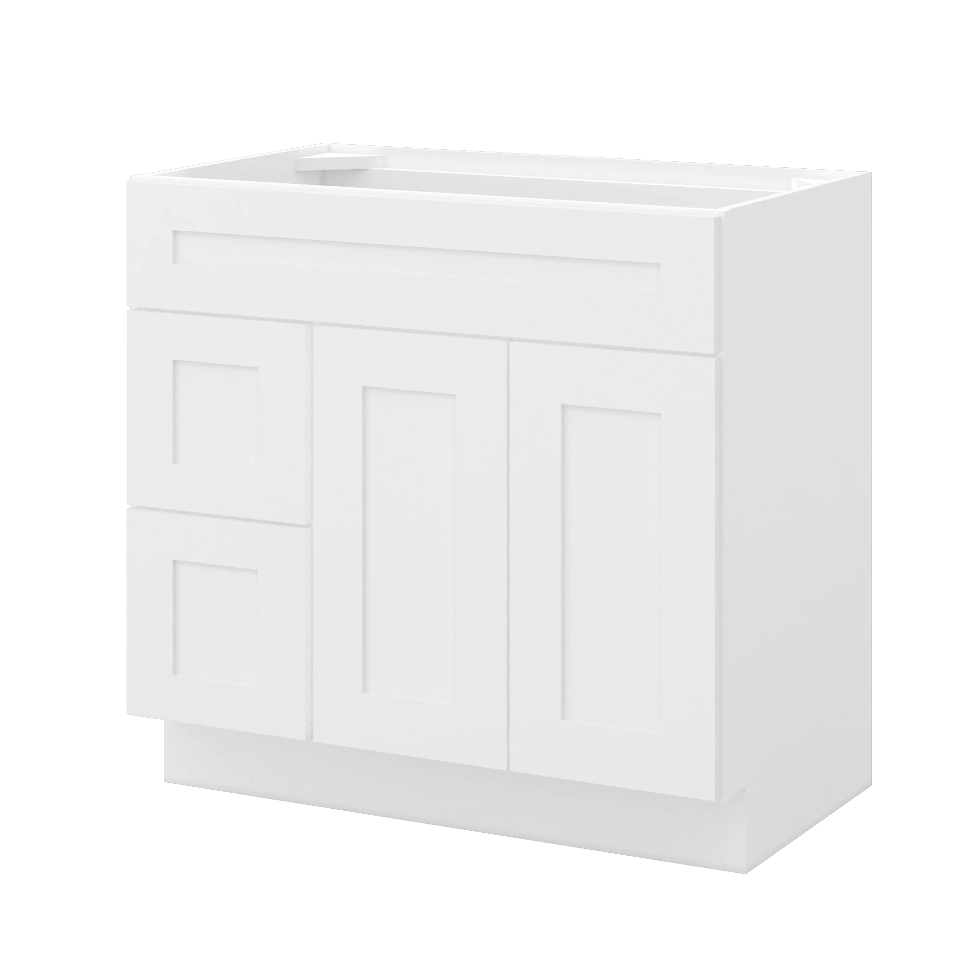 36 W x 21 D x 34.5 H Vanity Sink Base Cabinet - Alpina White - Image 4